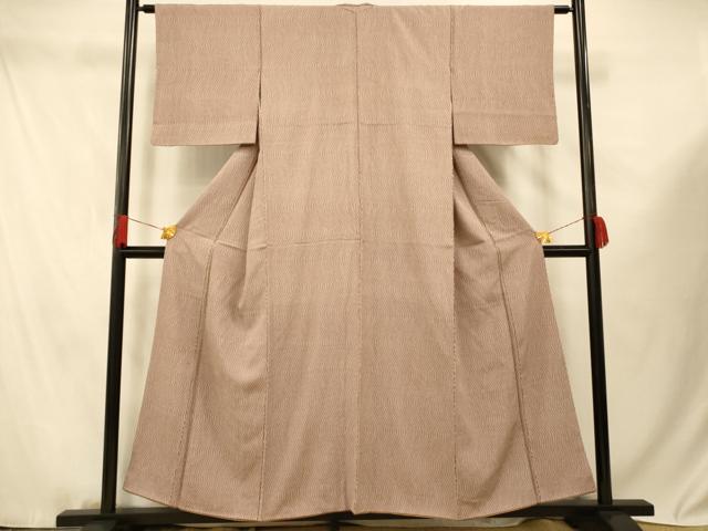 平和屋着物■上質な小紋 幾何学文様 正絹 逸品 AABF3240fw
