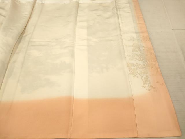 平和屋着物■豪華色留袖　寿光織　御所車風景文　暈し染め　正絹　逸品　AABF3243fw