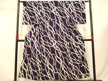 平和屋着物■上質な小紋 枝重ね文 金彩 正絹 逸品 AABF3244fw