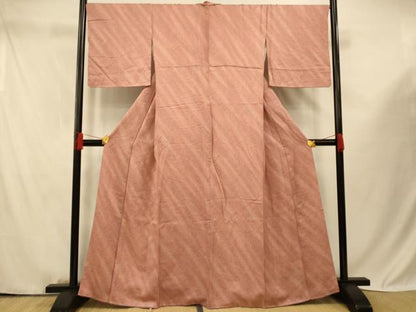 平和屋着物■上質な小紋 斜縞霞文 暈し染め 正絹 逸品 未使用 AABF3256fw
