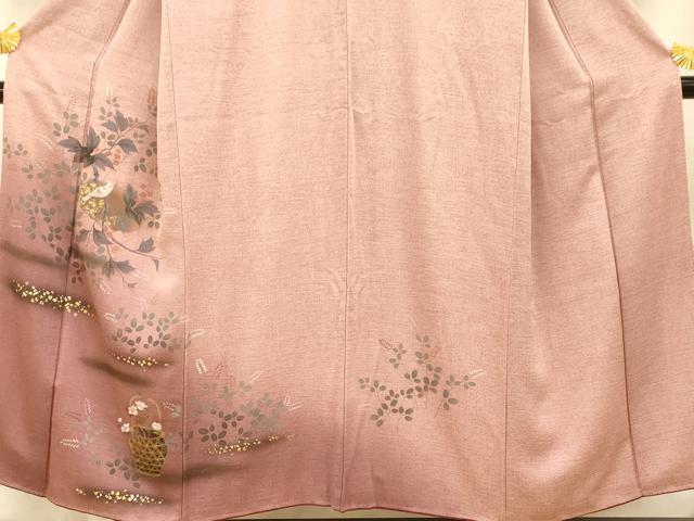 平和屋着物■訪問着 花鳥文 暈し染め 金銀彩 正絹 逸品 AABF3257fw