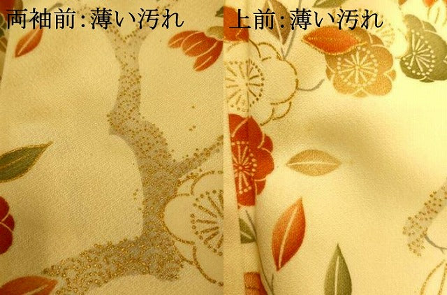 平和屋着物□上質な小紋 枝梅文 金彩 正絹 逸品 AABF3273fw