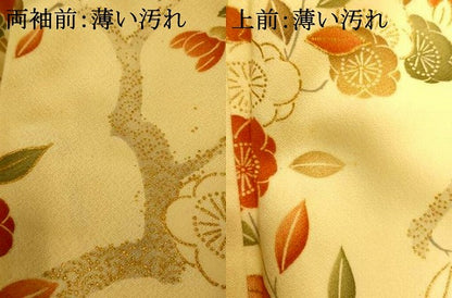 平和屋着物■上質な小紋 枝梅文 金彩 正絹 逸品 AABF3273fw