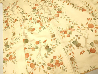 平和屋着物■上質な小紋 枝梅文 金彩 正絹 逸品 AABF3273fw