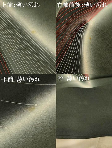 平和屋着物■訪問着 幾何学文様 暈し染め 正絹 逸品 AABF3274fw