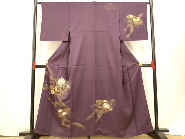 平和屋着物■訪問着 地紙草花文 金銀彩 正絹 逸品 AABF3275fw
