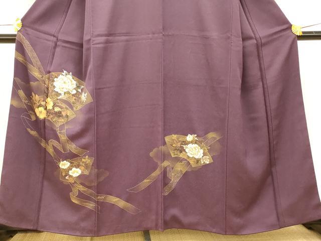 平和屋着物■訪問着 地紙草花文 金銀彩 正絹 逸品 AABF3275fw