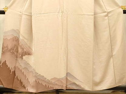 平和屋着物■訪問着 山重ね文 正絹 逸品 AABF3278fw