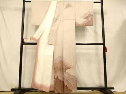 平和屋着物■訪問着 山重ね文 正絹 逸品 AABF3278fw