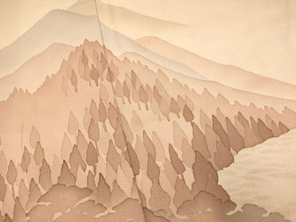 平和屋着物■訪問着 山重ね文 正絹 逸品 AABF3278fw