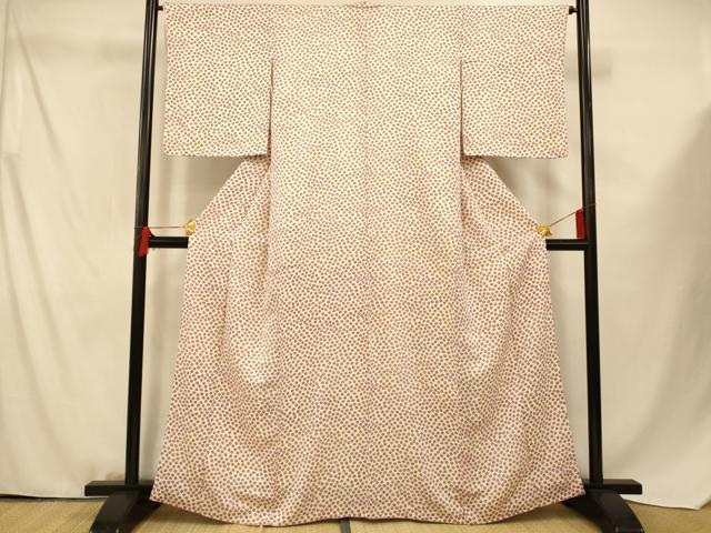 平和屋着物■上質な小紋 舞花文 正絹 逸品 AABF3292fw