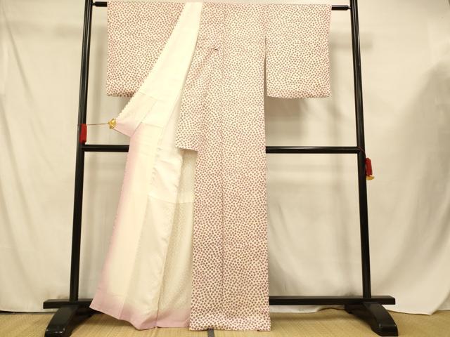平和屋着物■上質な小紋 舞花文 正絹 逸品 AABF3292fw