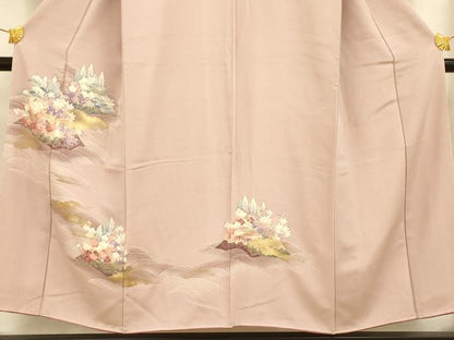 平和屋着物■訪問着 風景文 暈し染め 金銀彩 正絹 逸品 未使用 AABF3296fw