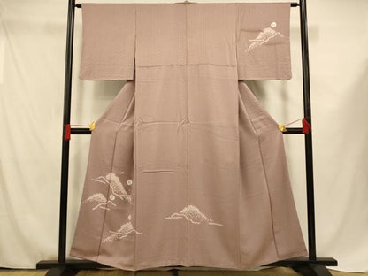 平和屋着物■訪問着 絞り 刺繍 草花山重ね文 金糸 正絹 逸品 AABF3297fw