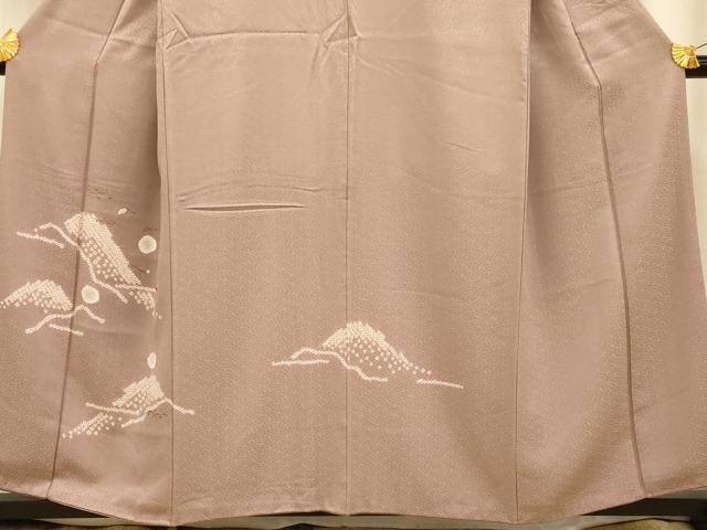 平和屋着物■訪問着 絞り 刺繍 草花山重ね文 金糸 正絹 逸品 AABF3297fw