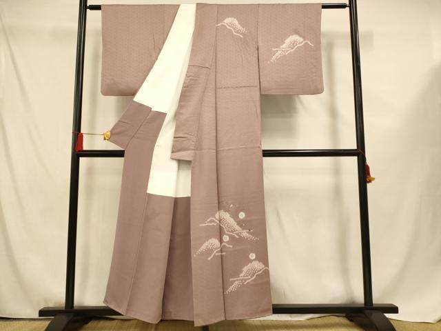 平和屋着物■訪問着 絞り 刺繍 草花山重ね文 金糸 正絹 逸品 AABF3297fw