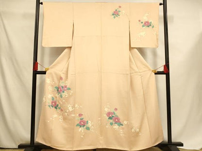 平和屋着物■訪問着 枝花文 正絹 逸品 AABF3298fw