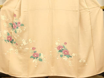 平和屋着物■訪問着 枝花文 正絹 逸品 AABF3298fw