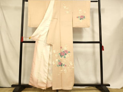 平和屋着物■訪問着 枝花文 正絹 逸品 AABF3298fw