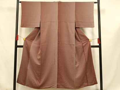 平和屋着物■上質な小紋 縞 正絹 逸品 AABF3304fw