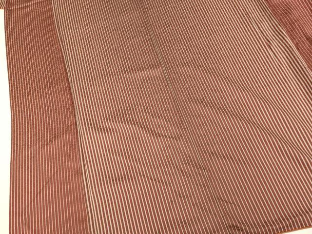 平和屋着物■上質な小紋 縞 正絹 逸品 AABF3304fw