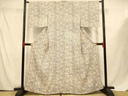 平和屋着物■上質な小紋 菊尽くし 正絹 逸品 AABF3316fw