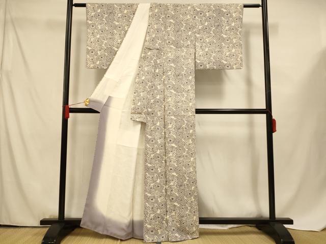 平和屋着物■上質な小紋 菊尽くし 正絹 逸品 AABF3316fw