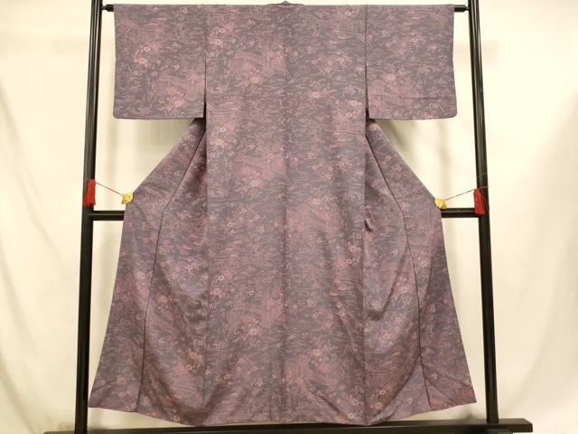 平和屋着物■上質な小紋 風景文 正絹 逸品 AABF3318fw