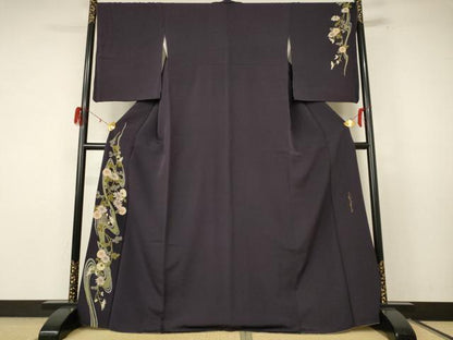 平和屋着物●こむさでもーど・COMME CA DU MODE　訪問着　流水花文　やまと誂製　正絹　逸品　AABF3322nf