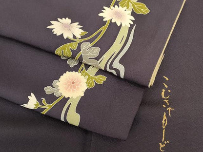平和屋着物●こむさでもーど・COMME CA DU MODE　訪問着　流水花文　やまと誂製　正絹　逸品　AABF3322nf