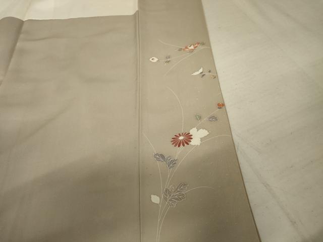 平和屋着物●創業460年・千總　訪問着　駒刺繍　草花文　金彩　正絹　逸品　AABF3324nf
