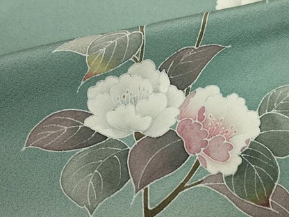 平和屋着物●訪問着 絞り 枝花文 金彩 正絹 逸品 AABF3329nf