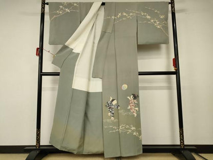 平和屋着物●十日町友禅作家 関口遼一 訪問着 童子遊び 暈し染め 正絹 逸品 AABF3334nf