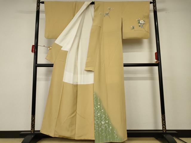 平和屋着物●訪問着 友禅 作家物 克ニ 枝花文 暈し染め 正絹 逸品 AABF3335nf