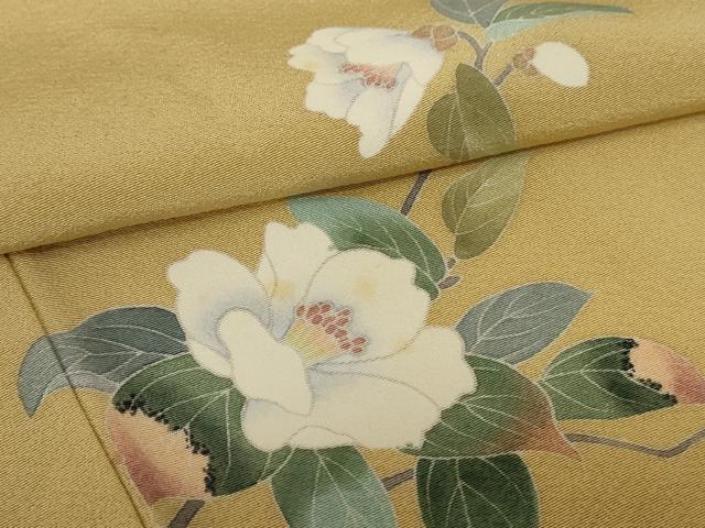 平和屋着物●訪問着 友禅 作家物 克ニ 枝花文 暈し染め 正絹 逸品 AABF3335nf