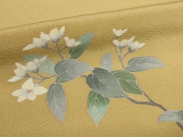 平和屋着物●訪問着 友禅 作家物 克ニ 枝花文 暈し染め 正絹 逸品 AABF3335nf