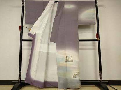 平和屋着物●一真工房　加藤一真　風彩染　訪問着　竹林風景文　暈し染め　正絹　逸品　未使用　AABF3336nf