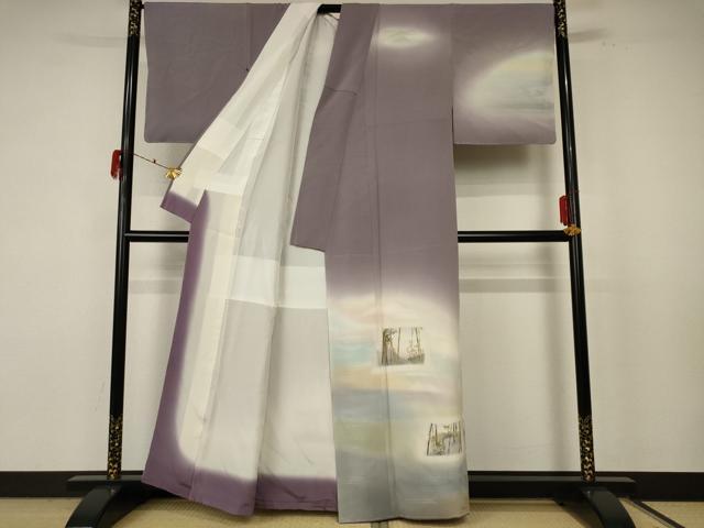 平和屋着物●一真工房　加藤一真　風彩染　訪問着　竹林風景文　暈し染め　正絹　逸品　未使用　AABF3336nf