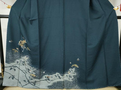 平和屋着物●訪問着 竹屋町刺繍 雪輪吉祥文 金彩 背抜き仕立て 正絹 逸品 未使用 AABF3340nf