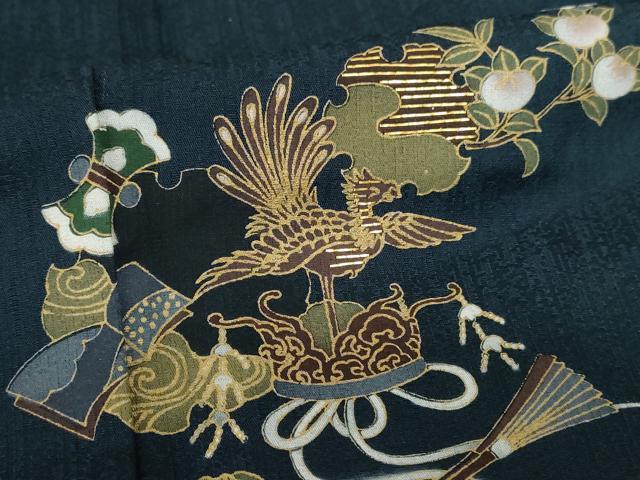平和屋着物●訪問着 竹屋町刺繍 雪輪吉祥文 金彩 背抜き仕立て 正絹 逸品 未使用 AABF3340nf