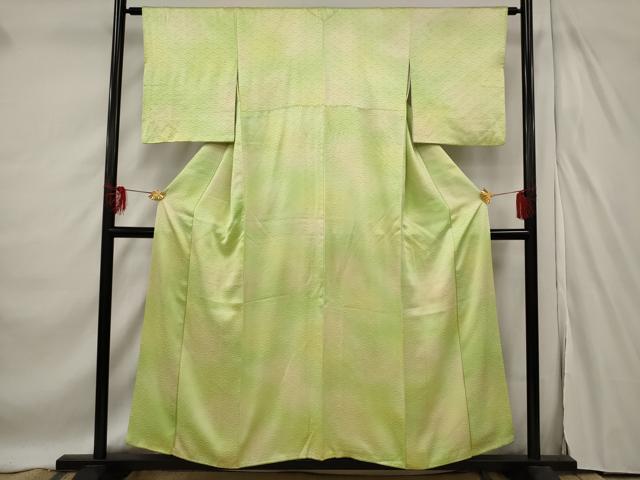 平和屋着物■上質な小紋 青海波地紋 暈し染め 正絹 逸品 AABF3345st