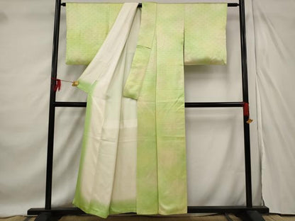 平和屋着物■上質な小紋 青海波地紋 暈し染め 正絹 逸品 AABF3345st