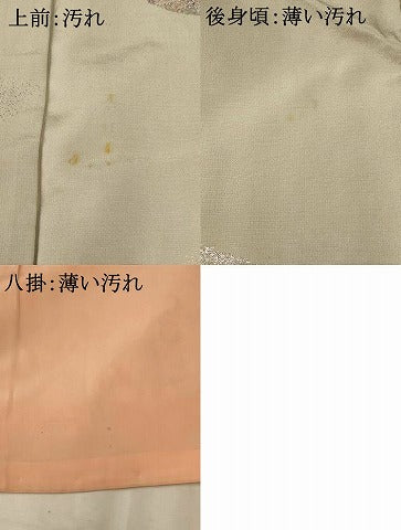 平和屋着物■上質な小紋 寿光織 舞花文 銀糸 正絹 逸品 AABF3376st