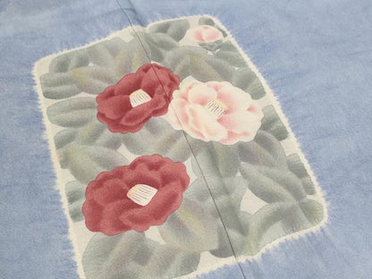 平和屋着物■訪問着 絞り 色紙花文 正絹 逸品 AABF3387st