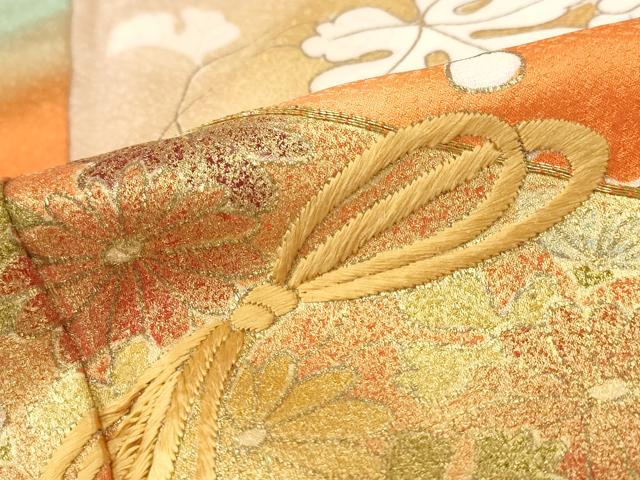 平和屋着物■訪問着 駒刺繍 文箱 葡萄 暈し染め 金彩 正絹 逸品 AABF3389st
