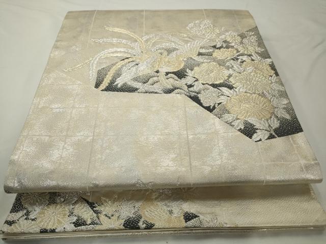 平和屋着物◎六通柄袋帯　鳳凰花文　金銀糸　正絹　逸品　AABF3448gw