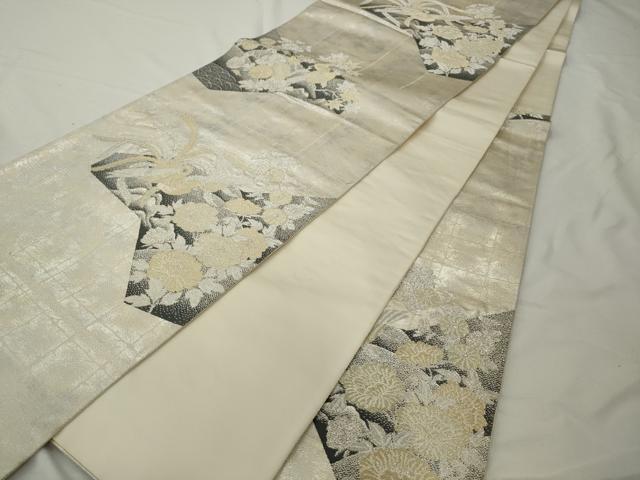 平和屋着物◎六通柄袋帯　鳳凰花文　金銀糸　正絹　逸品　AABF3448gw