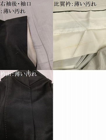 平和屋着物■豪華黒留袖 群鶴草花文 金彩 正絹 逸品 AABF3506ph