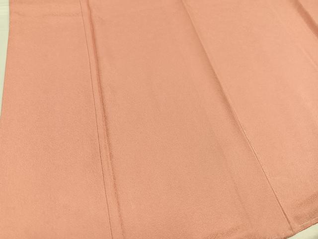 平和屋着物■上質な色無地 紋意匠 一斤染色 正絹 逸品 AABF3523ph