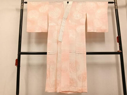 平和屋着物■長襦袢　無双仕立て　花鞠地紋　暈し染め　正絹　逸品　AABF3527ph